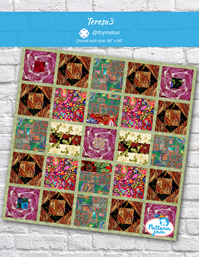 Teresa3 - custom quilt designed by &#64;thymetuo using PatternJam quilt design software