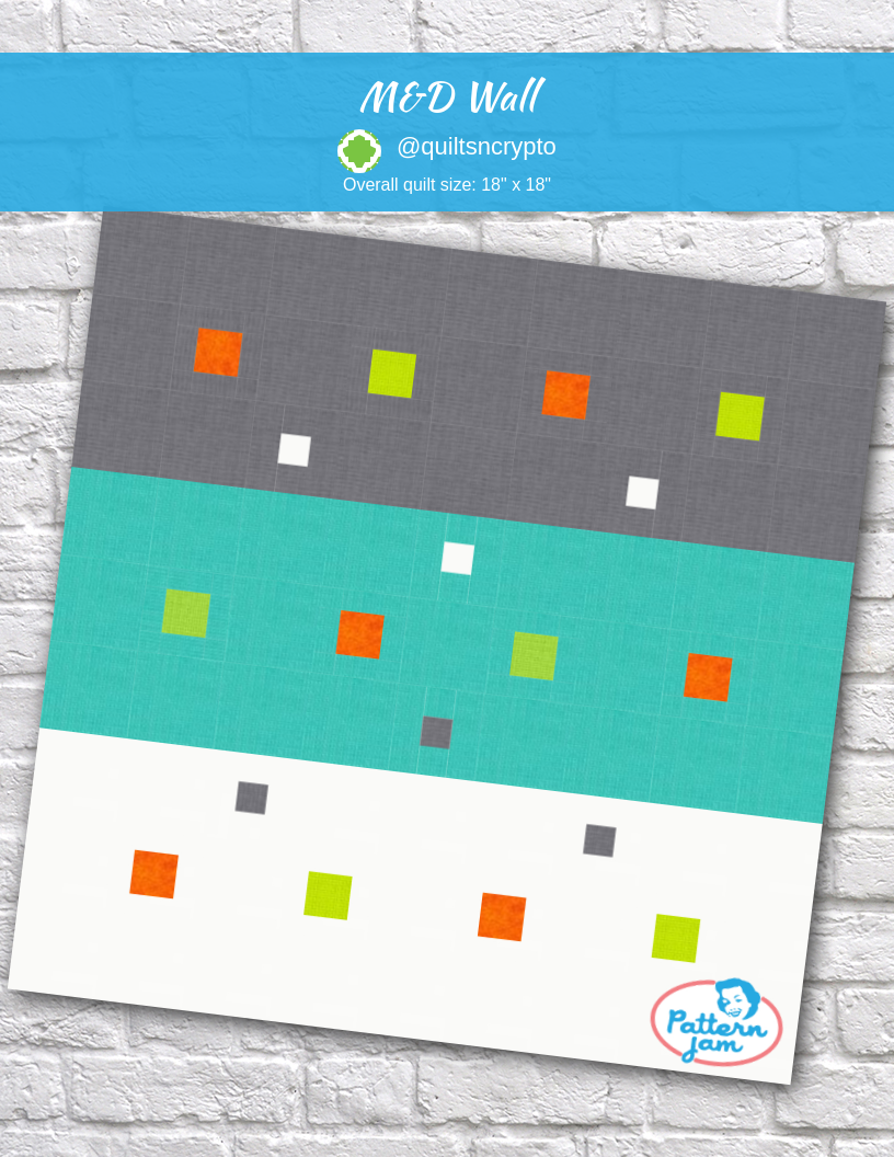 M&D wall - custom quilt designed by &#64;quiltsncrypto using PatternJam quilt design software