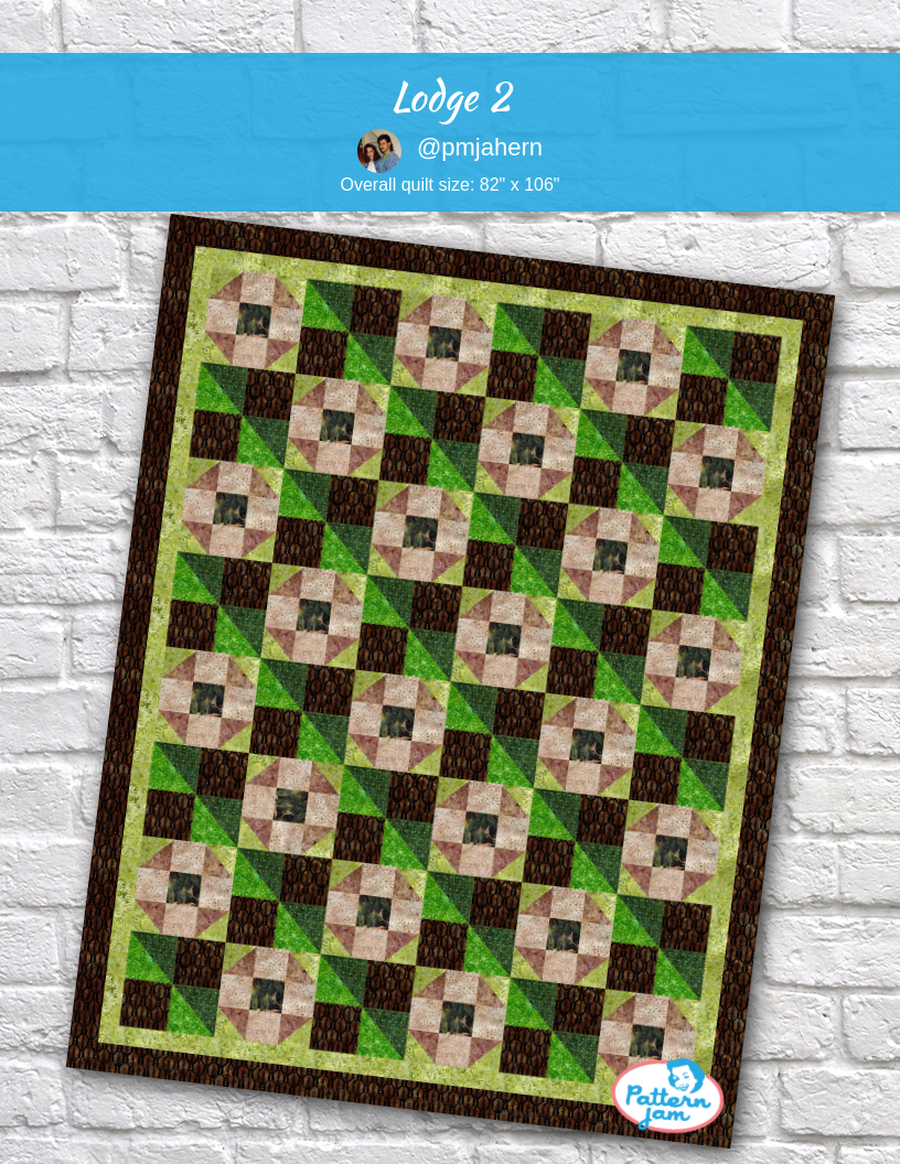 Lodge 2 - custom quilt designed by &#64;pmjahern using PatternJam quilt design software