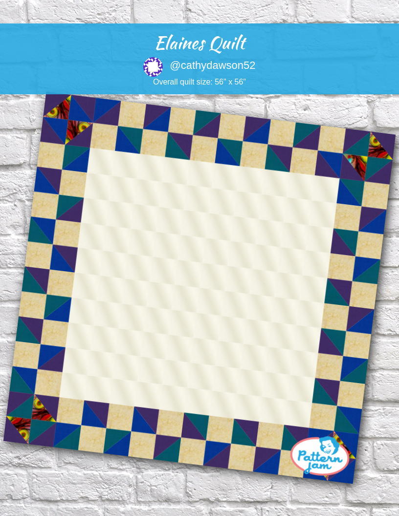 Elaines Quilt - custom quilt designed by &#64;cathydawson52 using PatternJam quilt design software