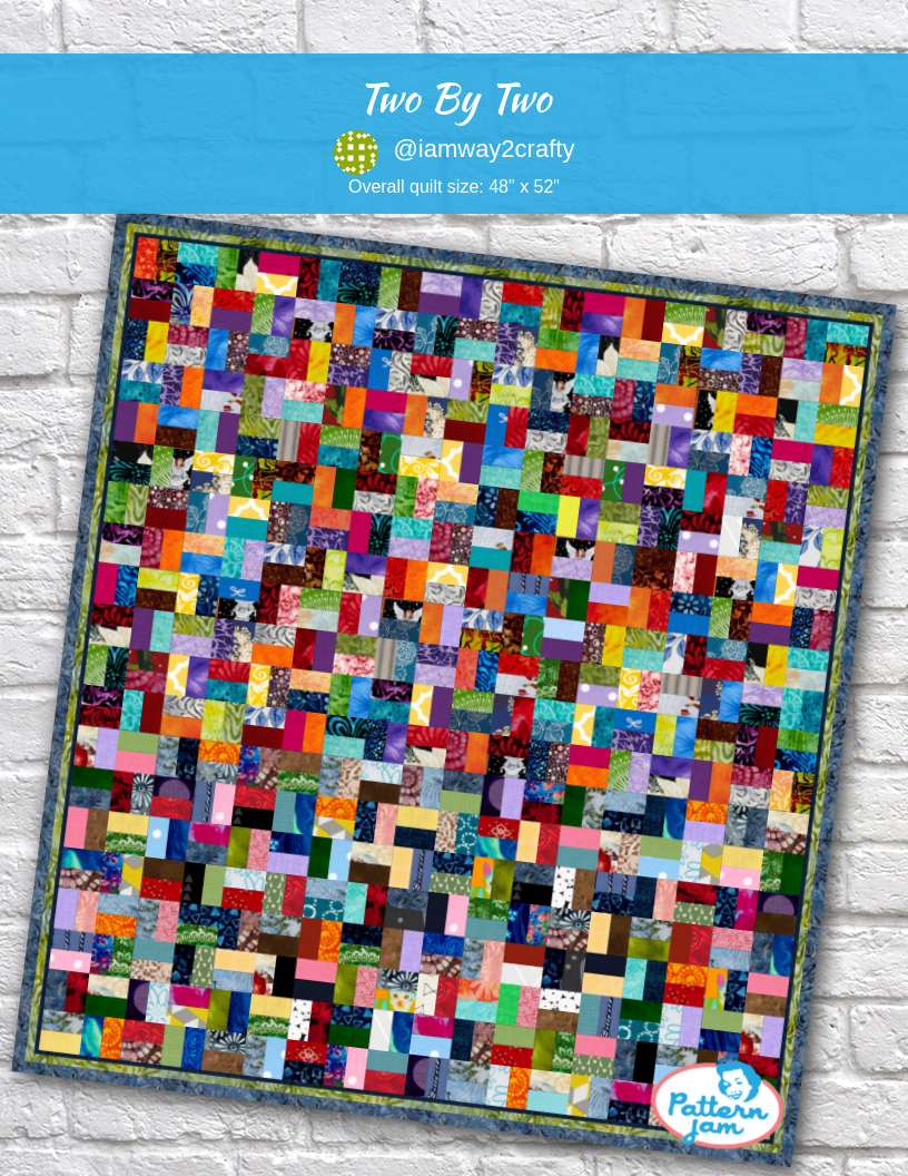 Two by Two - custom quilt designed by &#64;iamway2crafty using PatternJam quilt design software