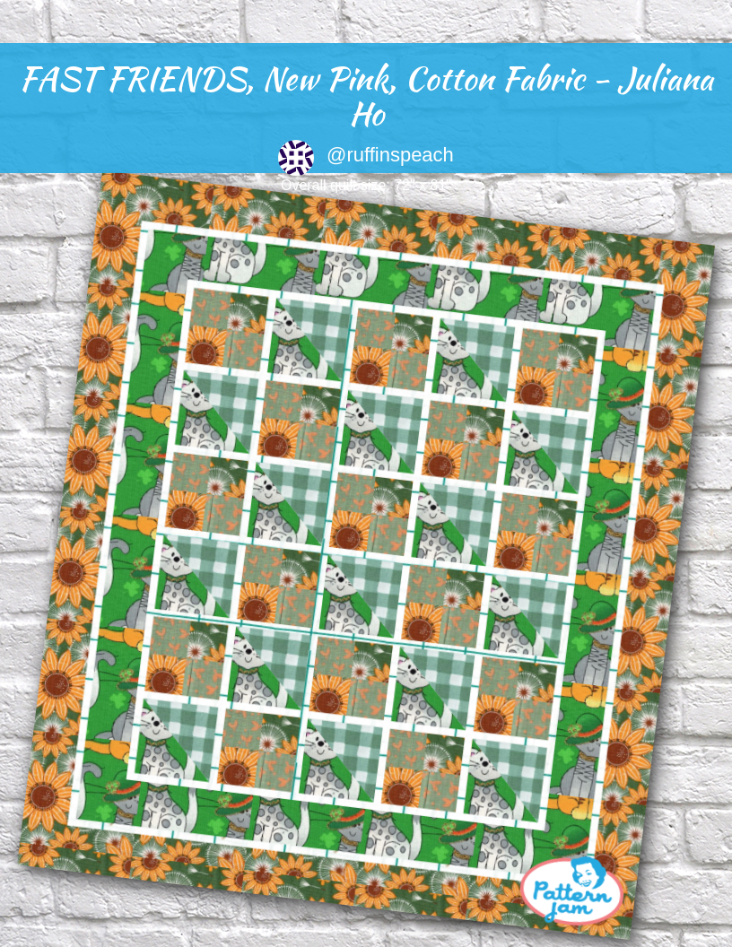 FAST FRIENDS, New Pink, Cotton Fabric - Juliana Ho - custom quilt designed by &#64;ruffinspeach using PatternJam quilt design software