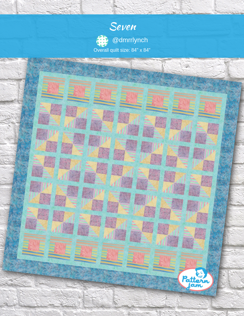 Seven - custom quilt designed by &#64;dmrrlynch using PatternJam quilt design software