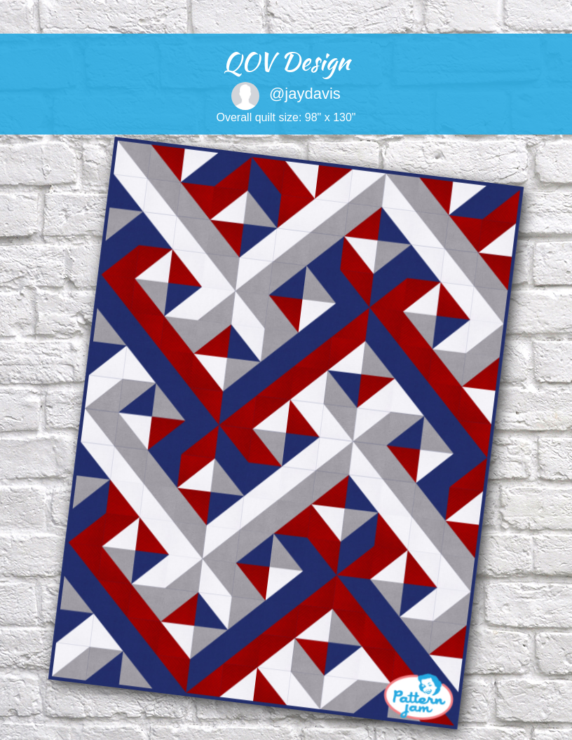 QOV Design - custom quilt designed by &#64;jaydavis using PatternJam quilt design software