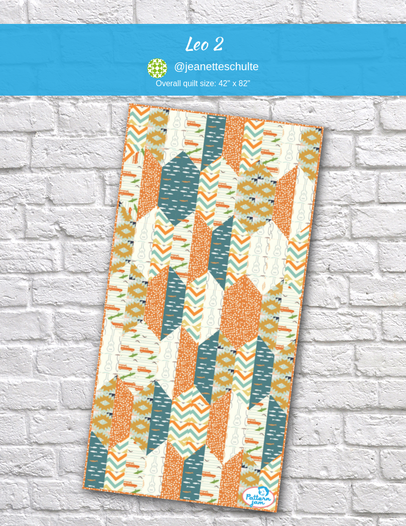 Leo 2 - custom quilt designed by &#64;jeanetteschulte using PatternJam quilt design software