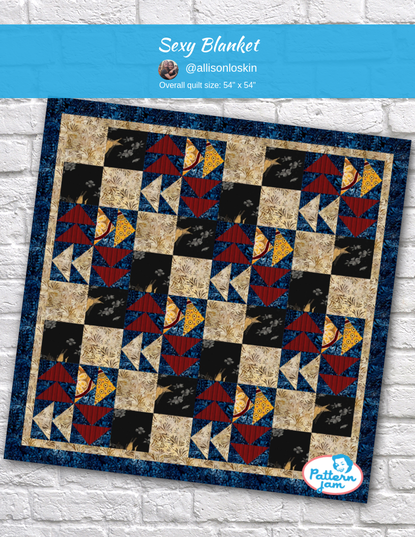 Sexy Blanket - custom quilt designed by &#64;allisonloskin using PatternJam quilt design software