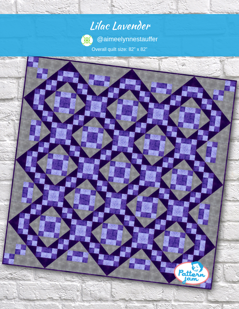 Lilac Lavender - custom quilt designed by &#64;aimeelynnestauffer using PatternJam quilt design software