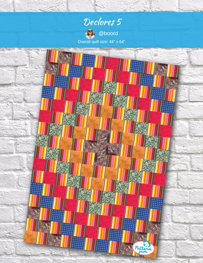 declores 5 - custom quilt designed by &#64;boord using PatternJam quilt design software