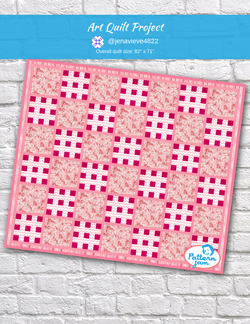 Art Quilt Project - custom quilt designed by &#64;jenavieve4822 using PatternJam quilt design software