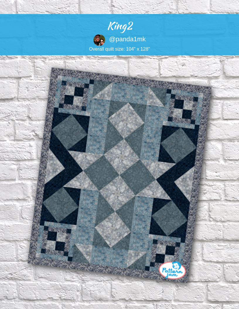 king2 - custom quilt designed by &#64;panda1mk using PatternJam quilt design software