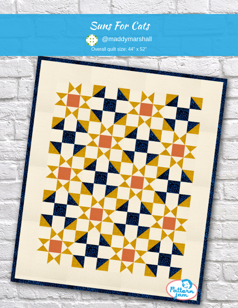 suns for cats - custom quilt designed by &#64;maddymarshall using PatternJam quilt design software
