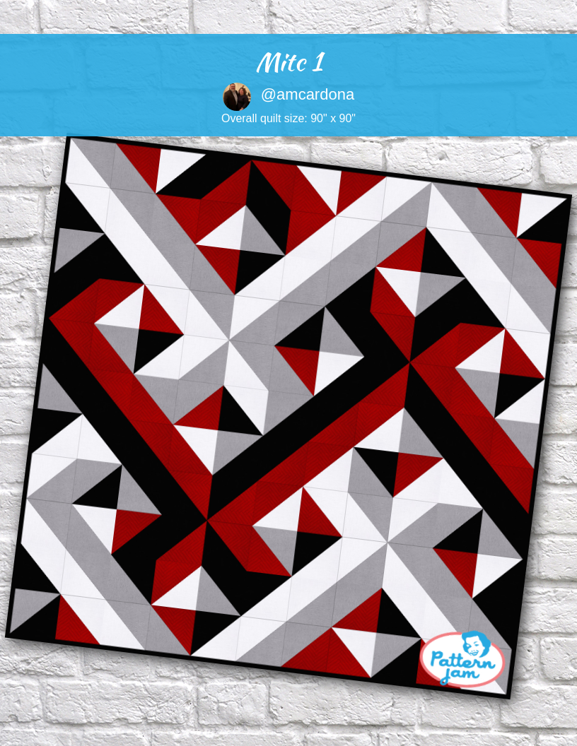 Mitc 1 - custom quilt designed by &#64;amcardona using PatternJam quilt design software