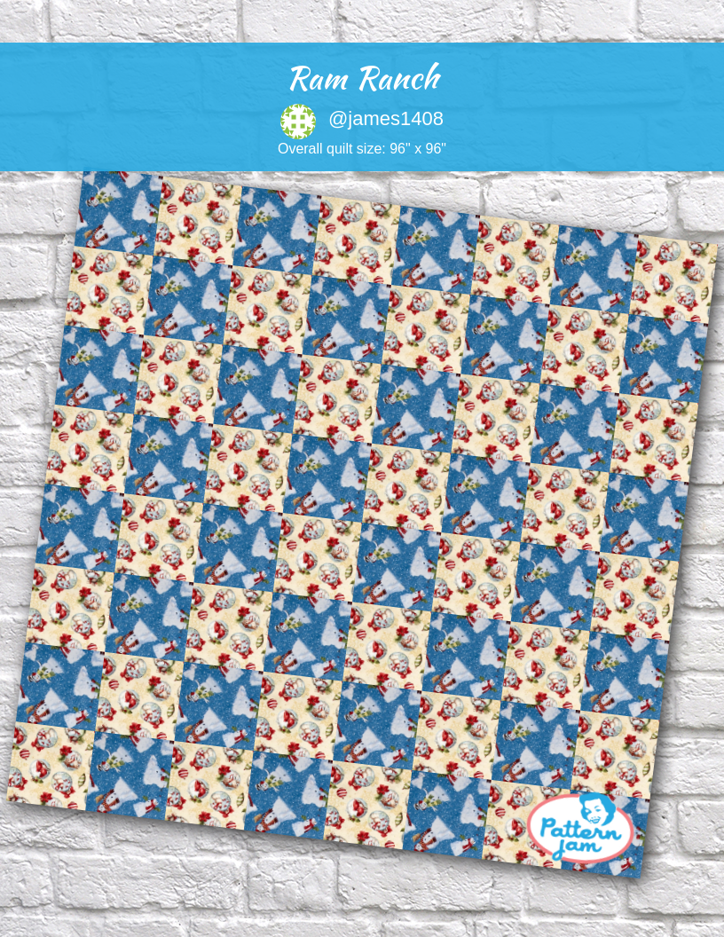 Ram ranch - custom quilt designed by &#64;james1408 using PatternJam quilt design software