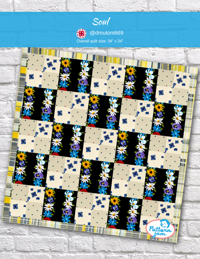 soul - custom quilt designed by &#64;dmutoni669 using PatternJam quilt design software
