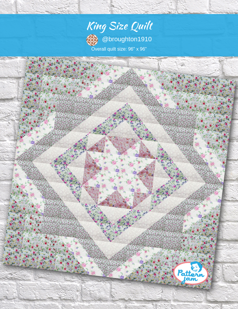 king size quilt - custom quilt designed by &#64;broughton1910 using PatternJam quilt design software