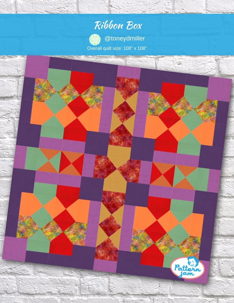 Ribbon Box - custom quilt designed by &#64;toneydmiller using PatternJam quilt design software