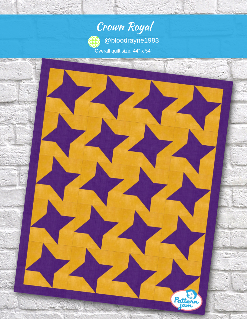 crown royal - custom quilt designed by @bloodrayne1983 using PatternJam quilt design software