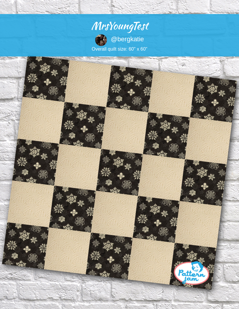 MrsYoungTest - custom quilt designed by &#64;bergkatie using PatternJam quilt design software