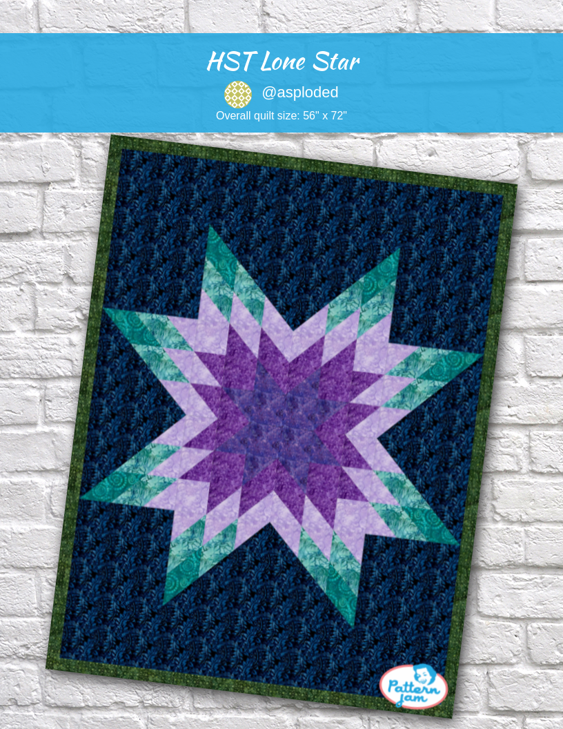 HST Lone Star - custom quilt designed by &#64;asploded using PatternJam quilt design software