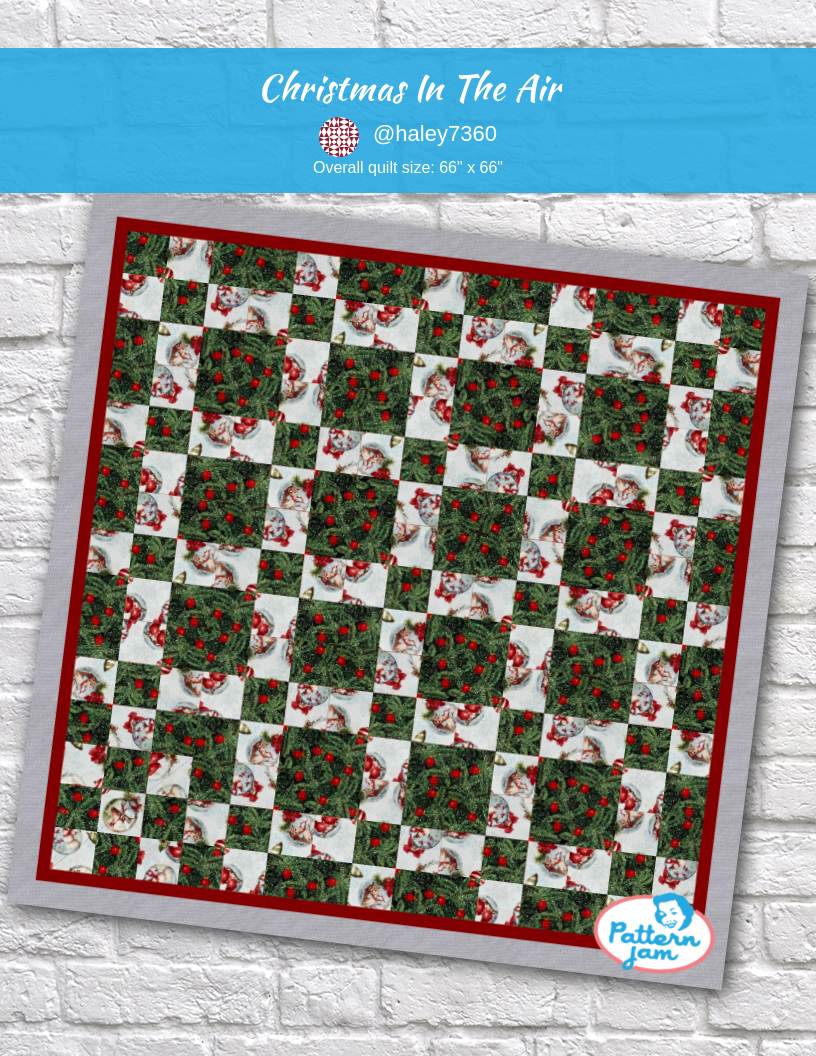 Christmas in the air - custom quilt designed by &#64;haley7360 using PatternJam quilt design software