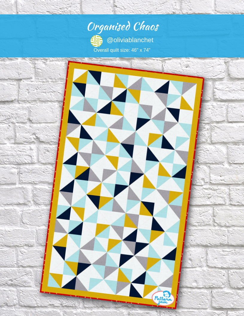 organised chaos - custom quilt designed by &#64;oliviablanchet using PatternJam quilt design software