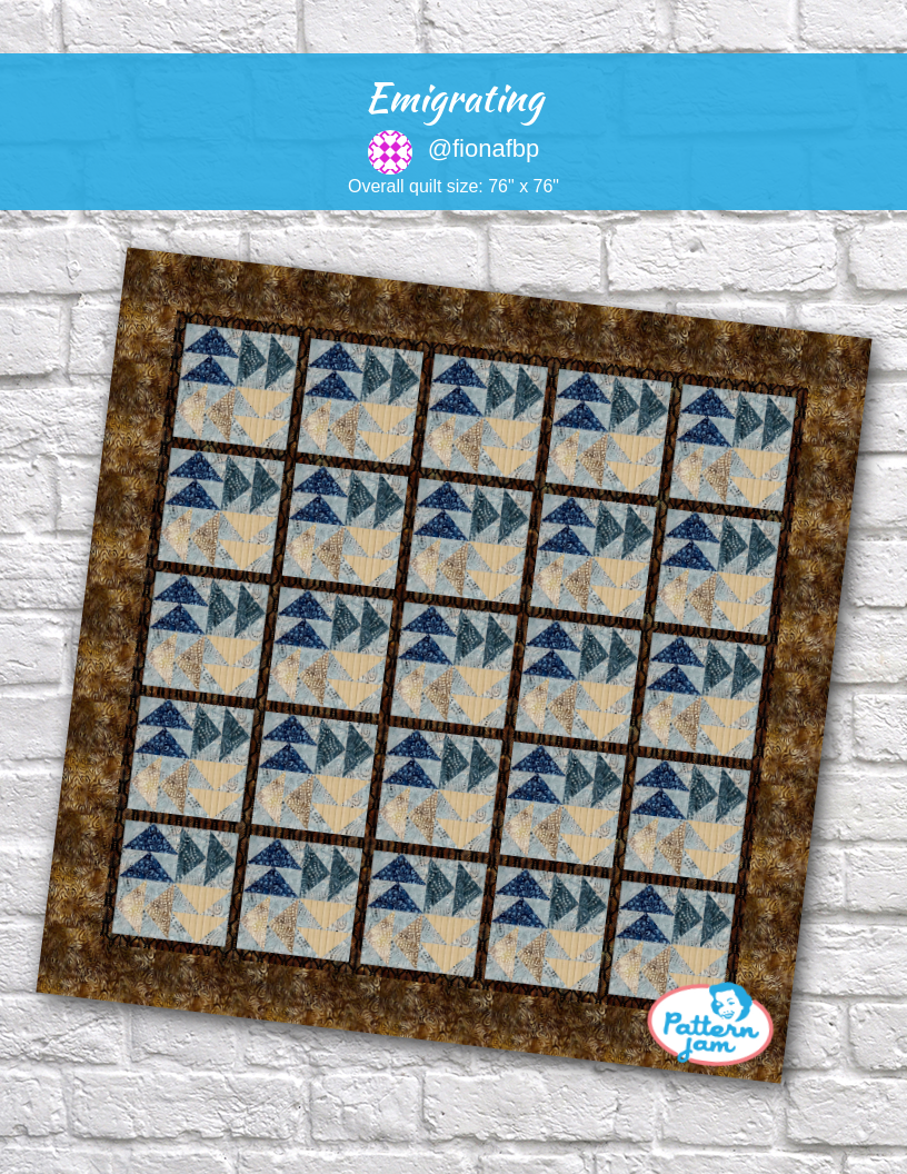 Emigrating - custom quilt designed by &#64;fionafbp using PatternJam quilt design software