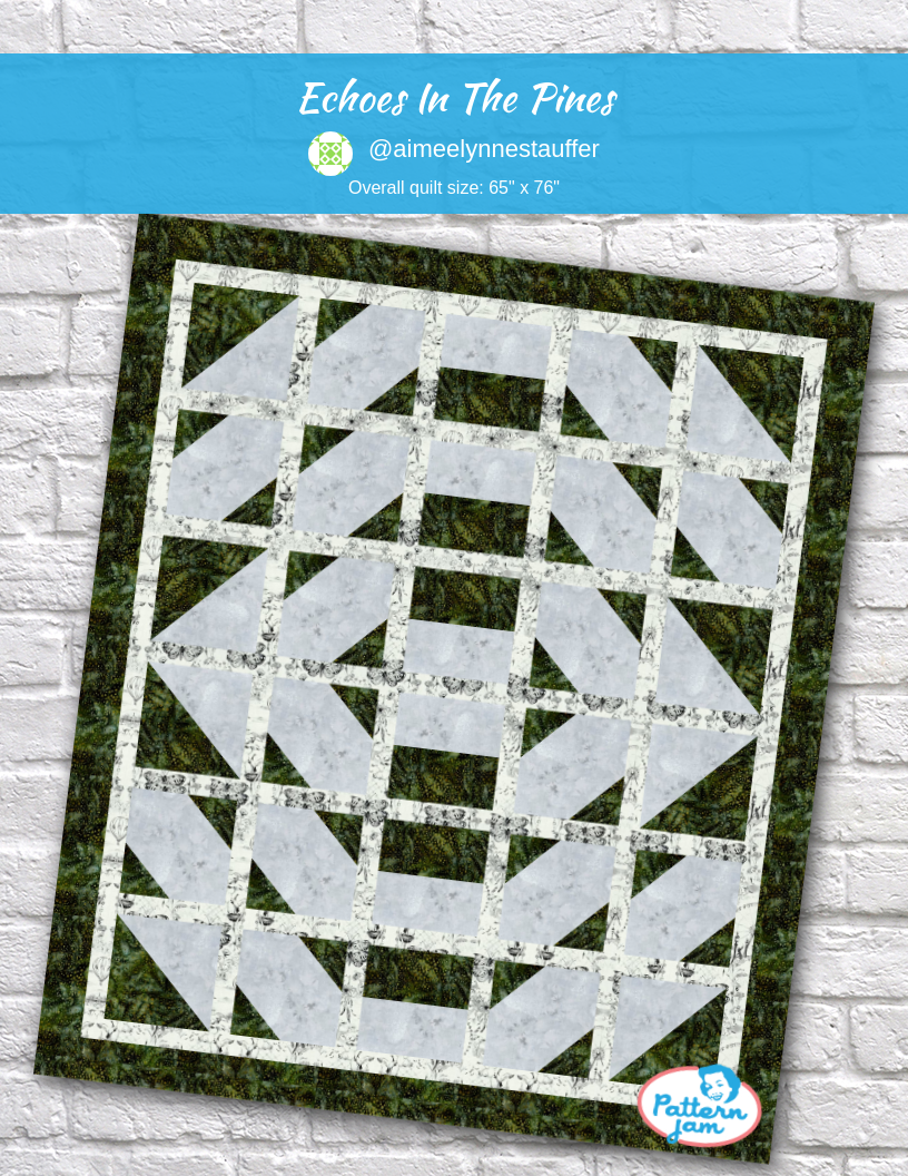 Echoes in the Pines - custom quilt designed by &#64;aimeelynnestauffer using PatternJam quilt design software