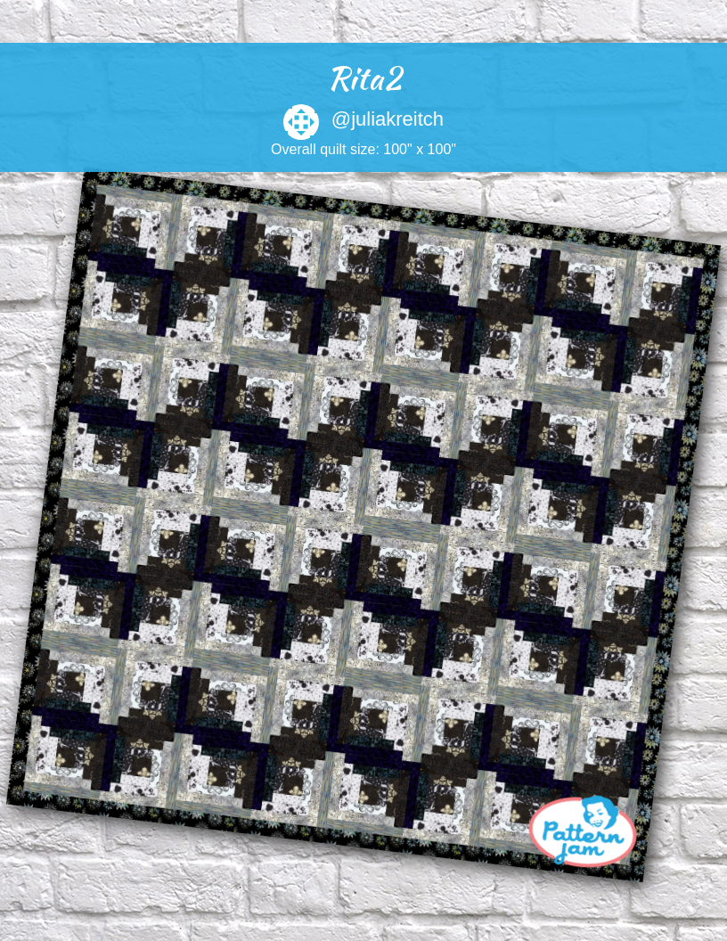 Rita2 - custom quilt designed by &#64;juliakreitch using PatternJam quilt design software