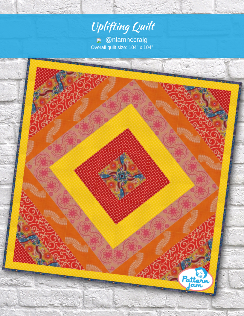 Uplifting quilt - custom quilt designed by &#64;niamhccraig using PatternJam quilt design software