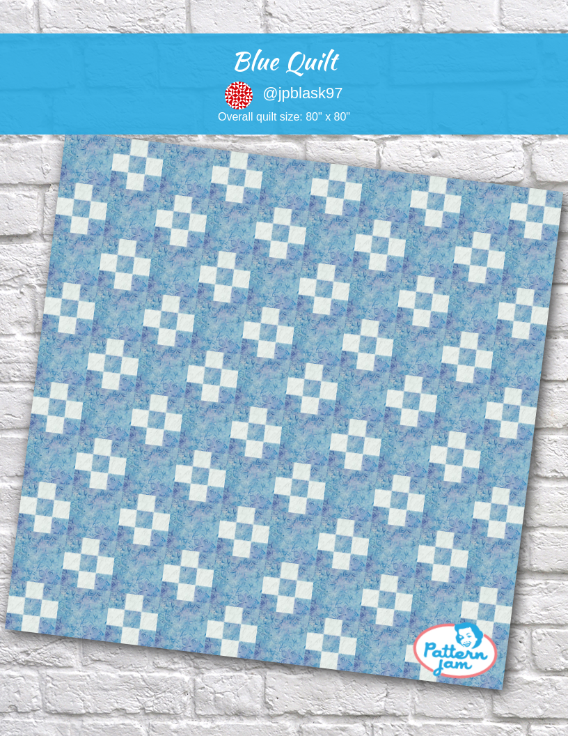 Blue Quilt - custom quilt designed by &#64;jpblask97 using PatternJam quilt design software
