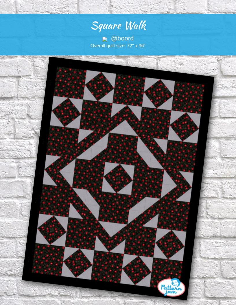 square walk - custom quilt designed by &#64;boord using PatternJam quilt design software