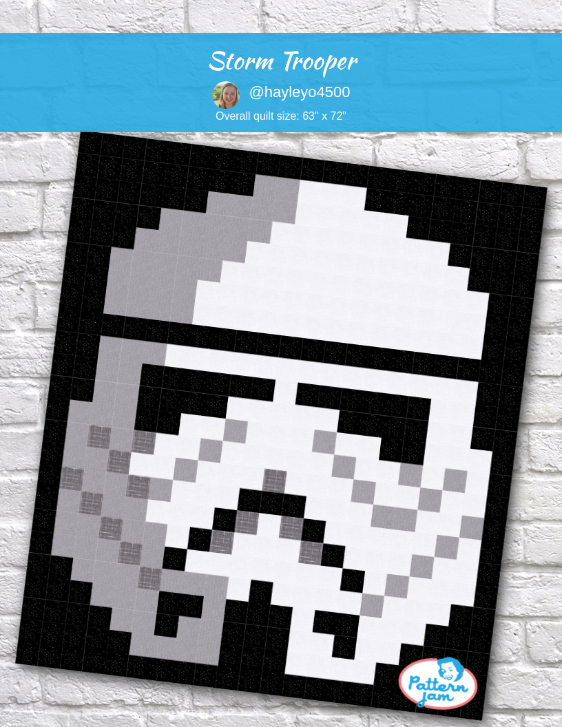 Storm Trooper - custom quilt designed by &#64;hayleyo4500 using PatternJam quilt design software