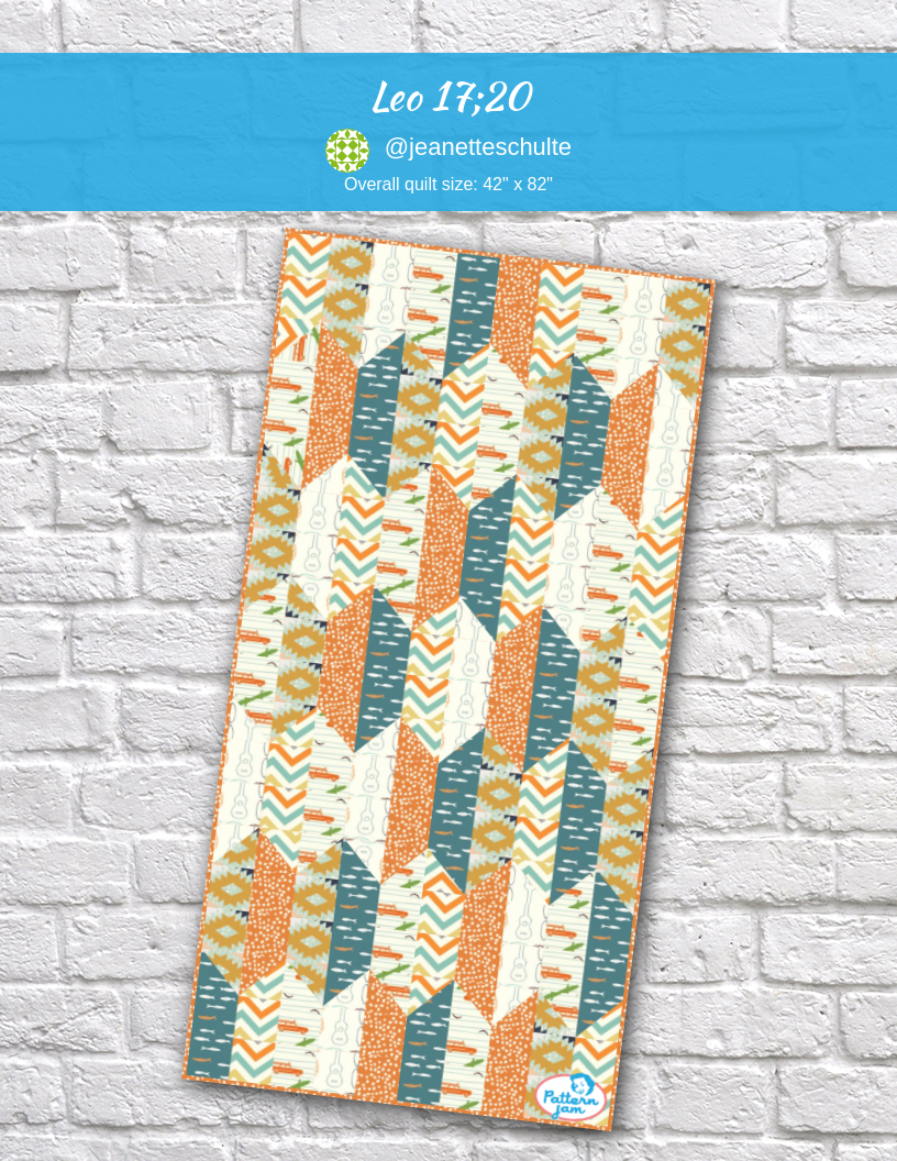 Leo 17;20 - custom quilt designed by &#64;jeanetteschulte using PatternJam quilt design software