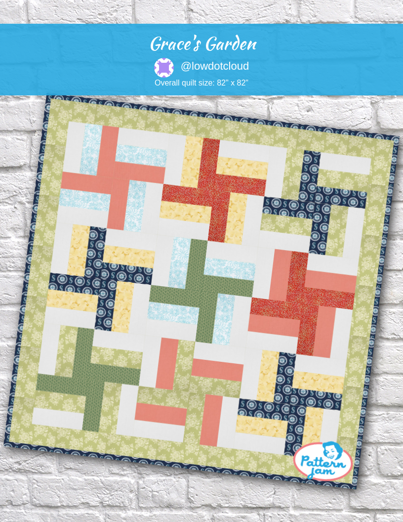 Grace's garden - custom quilt designed by &#64;lowdotcloud using PatternJam quilt design software