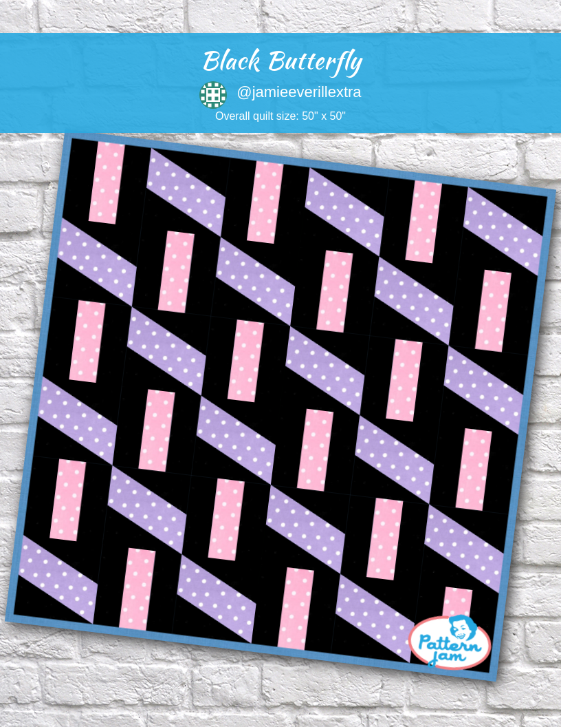 black butterfly - custom quilt designed by &#64;jamieeverillextra using PatternJam quilt design software