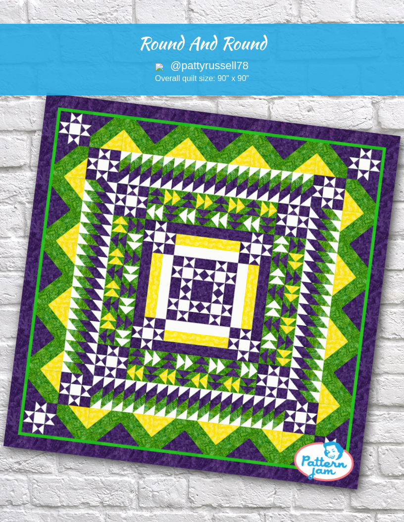 Round and Round - custom quilt designed by &#64;pattyrussell78 using PatternJam quilt design software