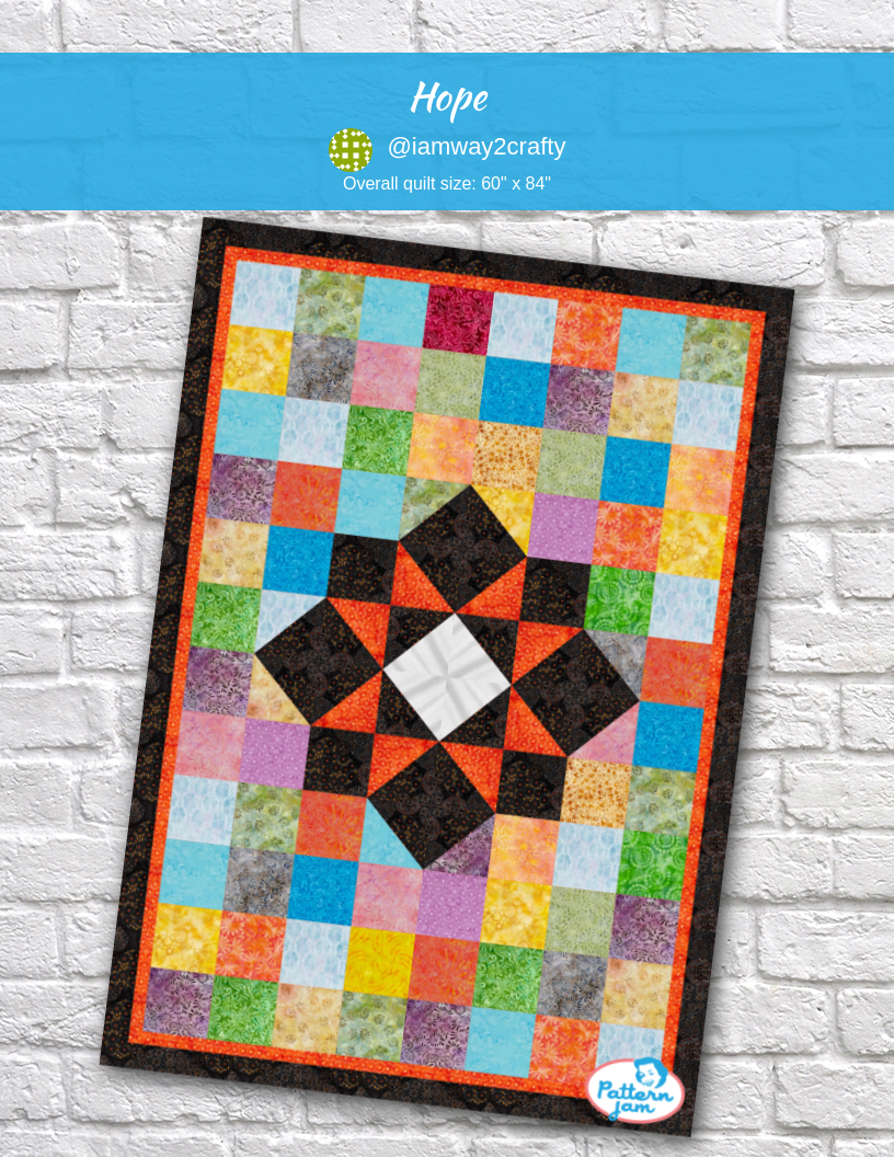 Hope - custom quilt designed by &#64;iamway2crafty using PatternJam quilt design software