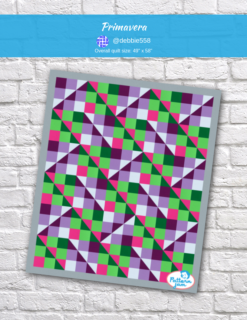 Primavera - custom quilt designed by &#64;debbie558 using PatternJam quilt design software