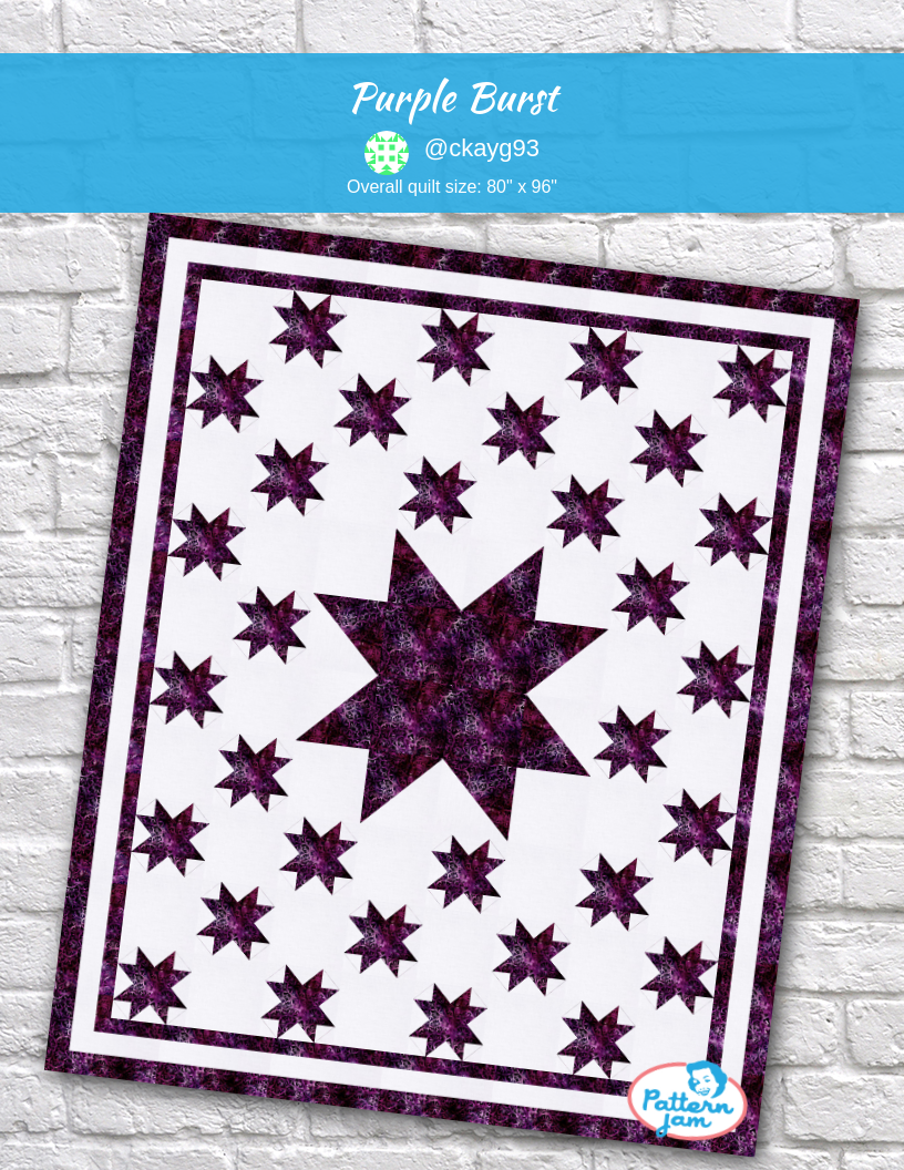 Purple Burst - custom quilt designed by &#64;ckayg93 using PatternJam quilt design software