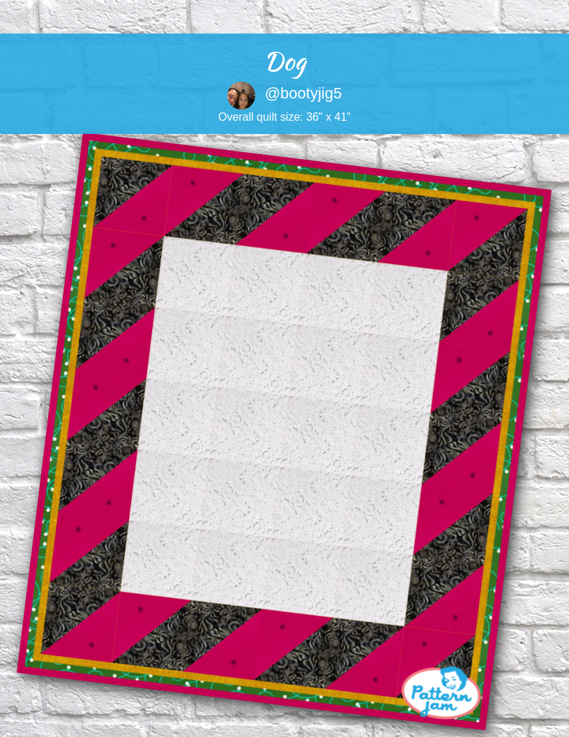 dog - custom quilt designed by &#64;bootyjig5 using PatternJam quilt design software