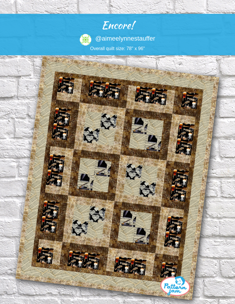 Encore! - custom quilt designed by &#64;aimeelynnestauffer using PatternJam quilt design software