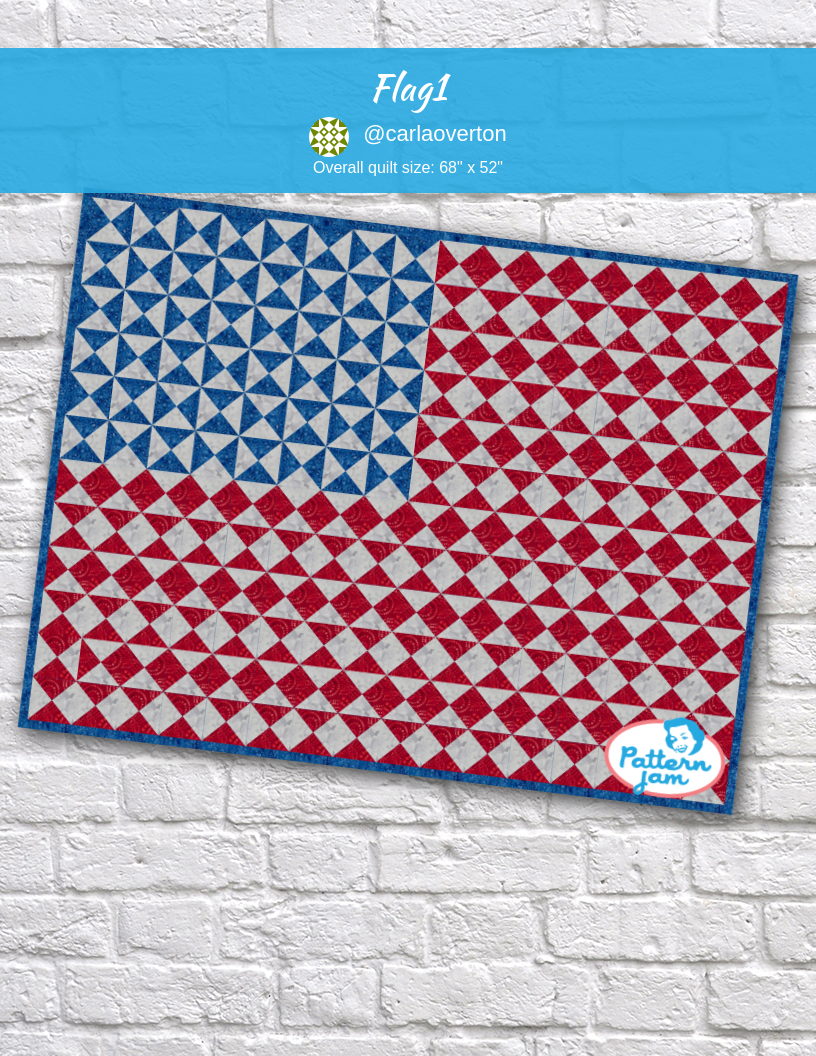 Flag1 - custom quilt designed by &#64;carlaoverton using PatternJam quilt design software