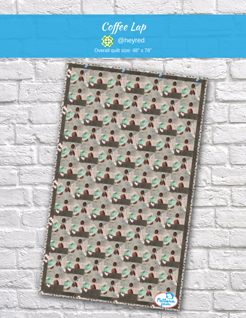Coffee lap - custom quilt designed by &#64;heyred using PatternJam quilt design software