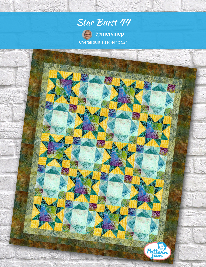 Star burst 44 - custom quilt designed by &#64;mervinep using PatternJam quilt design software