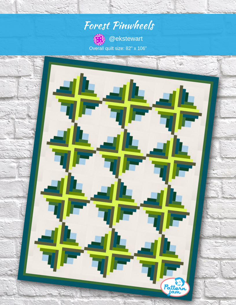 Forest Pinwheels - custom quilt designed by &#64;ekstewart using PatternJam quilt design software