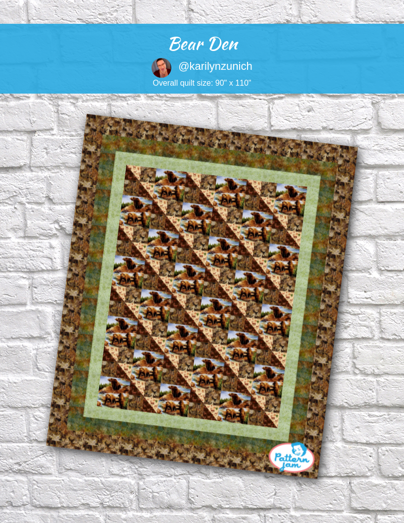 Bear Den - custom quilt designed by &#64;karilynzunich using PatternJam quilt design software