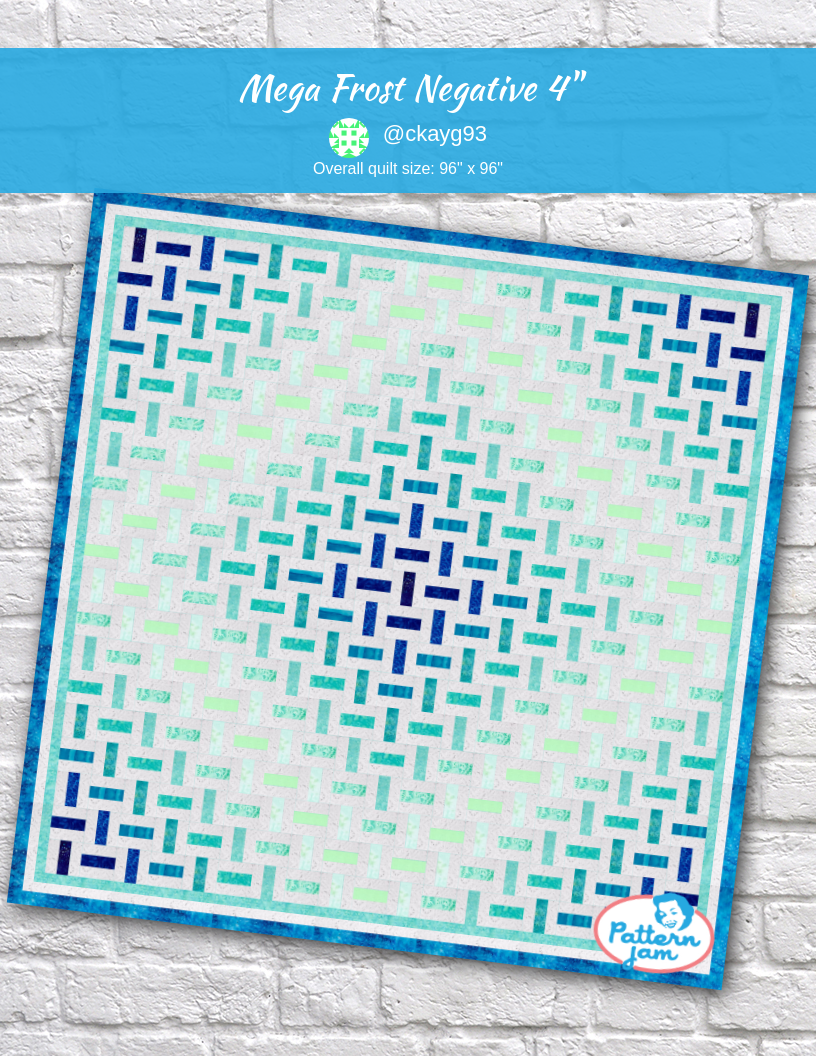 Mega Frost Negative 4" - custom quilt designed by &#64;ckayg93 using PatternJam quilt design software
