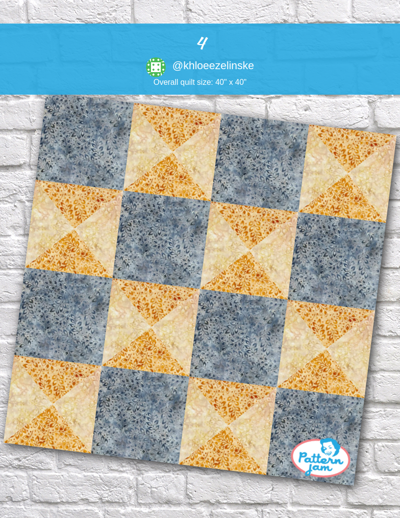 4 - custom quilt designed by &#64;khloeezelinske using PatternJam quilt design software