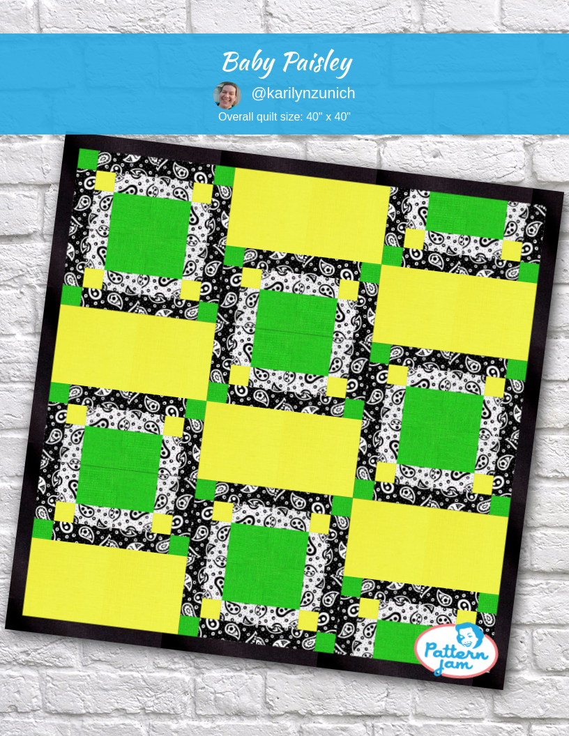 Baby Paisley - custom quilt designed by &#64;karilynzunich using PatternJam quilt design software