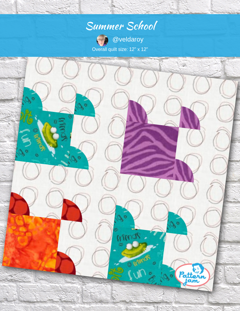 Summer School - custom quilt designed by &#64;veldaroy using PatternJam quilt design software